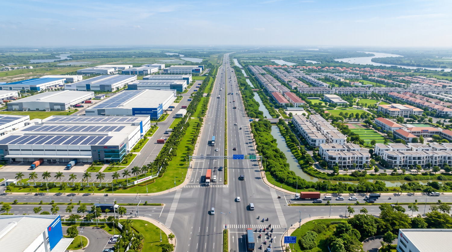 Mạng lưới hạ tầng giao thông đồng bộ tạo động lực phân bổ lại không gian đô thị và dân cư.